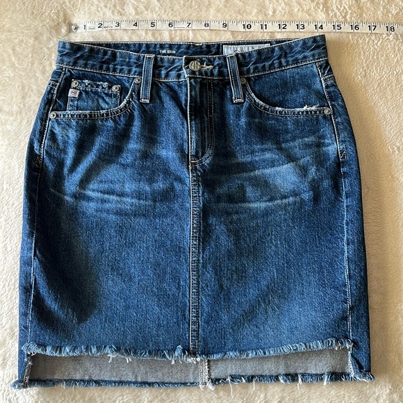 AG-ED DENIM, Adriano Goldschmied, The Erin pencil skirt distressed perfectly W-4 - Picture 1 of 11